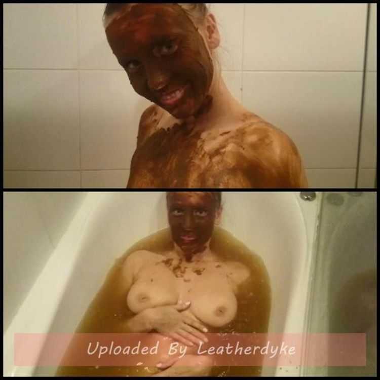 Bathing in shit water. Part 2 with Brown wife  - scat solo