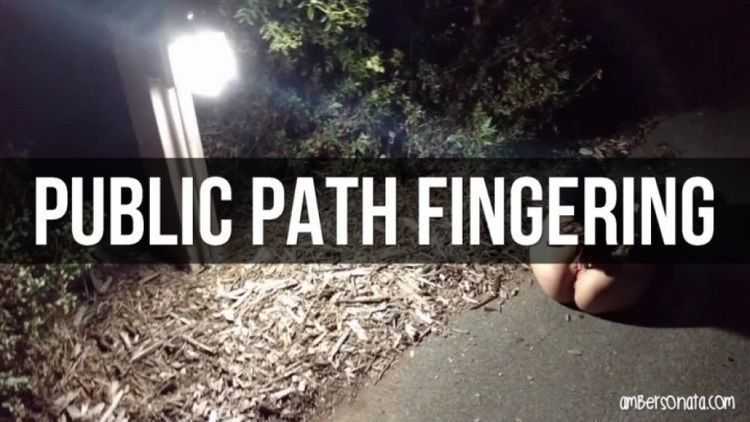 amber sonata nightime fingering on public pathway