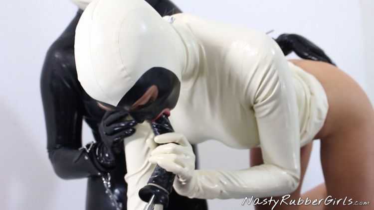 HORNY RUBBER GIRLS, BONDAGE, MACHINE FUCK, MASKING PT 2