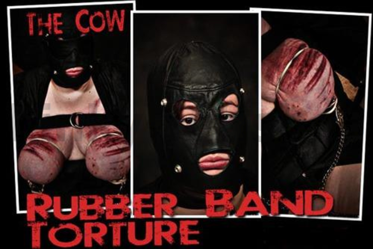 Brutal BDSM Cow – Rubber Band Torture (240813)