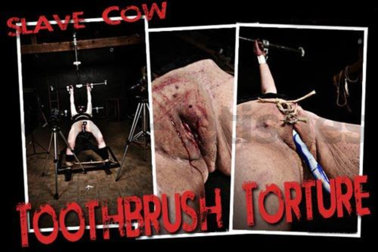 Brutal BDSM Cow – Toothbrush Torture (280414)