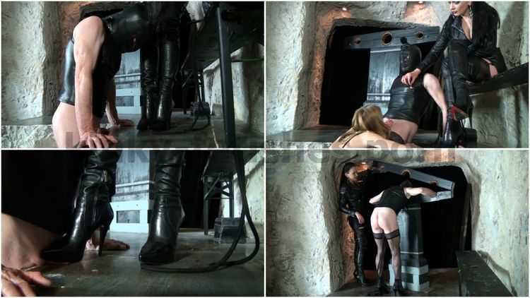 Boot licking and other types of fetish female domination