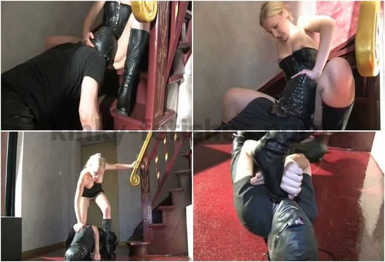 Boots licking femdom video, trampling, cunnilingus