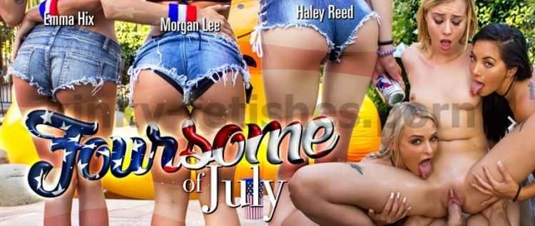 Wankzvr presents Emma Hix, Haley Reed, Morgan Lee in Foursome of July – 04.07.2017