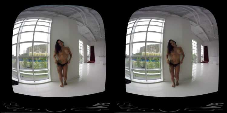 virtual reality - StasyQVR presents Busty, Tatted Up Hottie Strips In Front of a Window original 8 LR 180