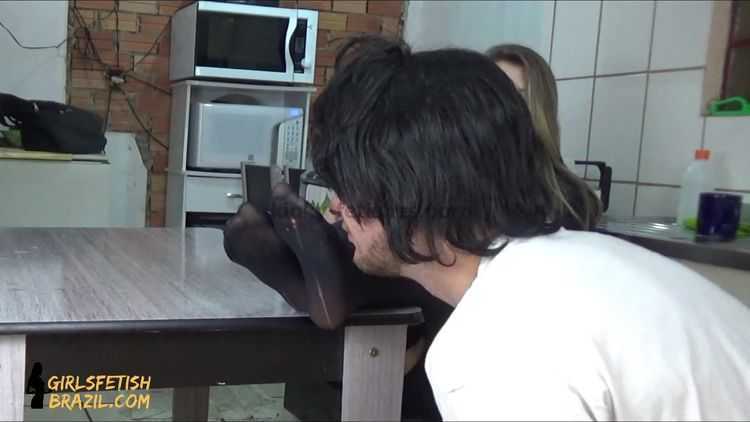 femdom - GIRLS FETISH BRAZIL – Punishing the son for having smelled the feet hidden under the table # FULL HD