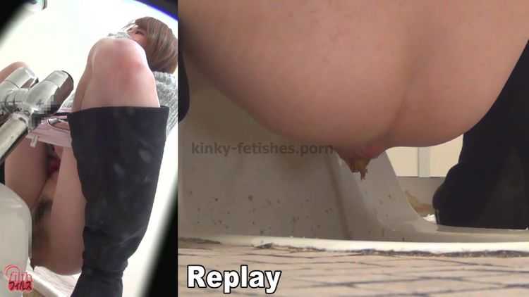 Porn online FF-260 Clogged public toilet peeping. Triple screen view. javfetish