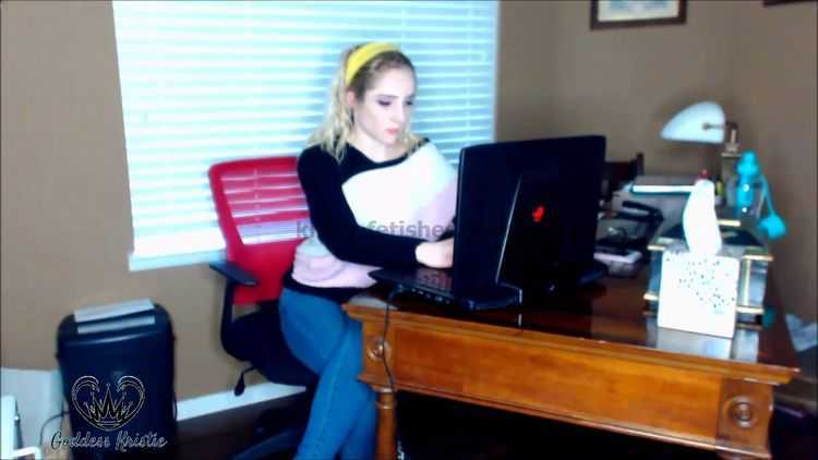 Online femdom video Goddess Kristie - Office Tease