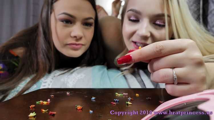 Online femdom video Brat Princess 2 - Princess  Ivory, Princess Kat - Little People Snacks