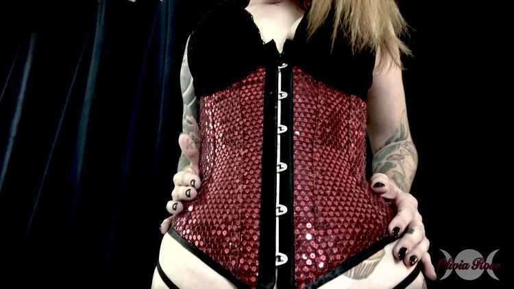 Porn tube Olivia Rose - Red Corset Tease