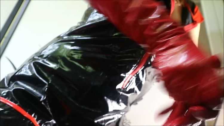 HJ Goddess Tease – HJ Latex red glove of nurse – Male Orgasm, Female Domination