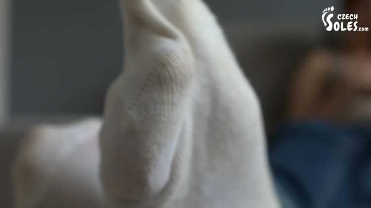 Czech Soles – Very Smelly And Worn White Puma Socks – Foot Fetish, Footlicking