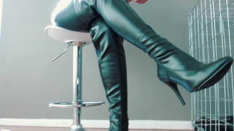 Young Goddess Kim – You, My Permanent Caged Boot slave – Boot Worship – Keyholder, Boot Domination