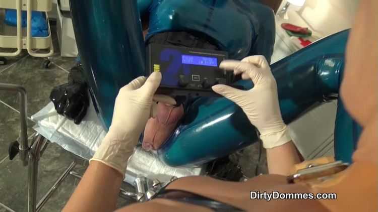 Dirty Dommes – Electrified strap-on at the clinic –  Fetish Liza  – Anal, Anus