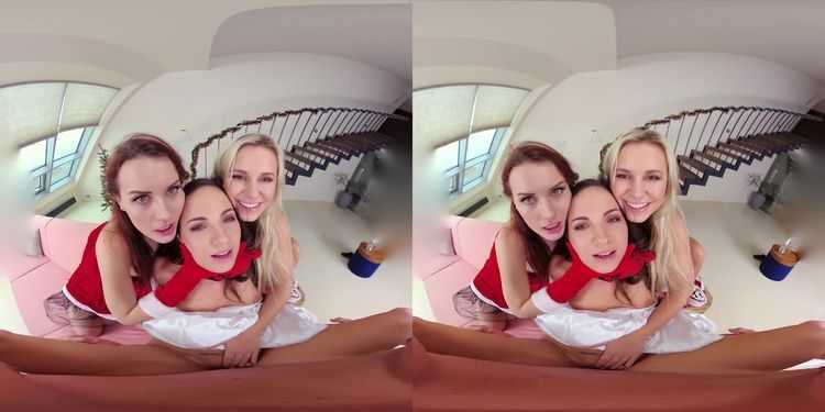 CzechVR: Charlie Red, Kristy Black, Lola Myluv - Czech VR 321 - Christmas With a Bang