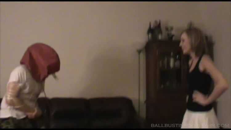 Ball Kicking – Ballbustin’ & Foot Lovin’ – Ballbusting a Retard