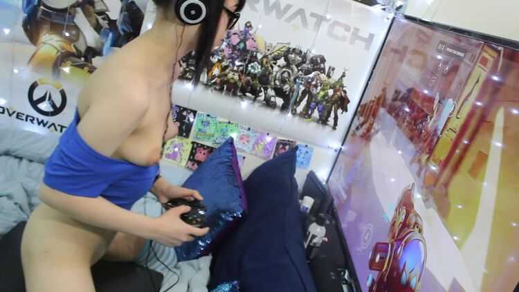 ManyVids - KorpseKitten - Mei Rides A Dildo And Plays Overwatch