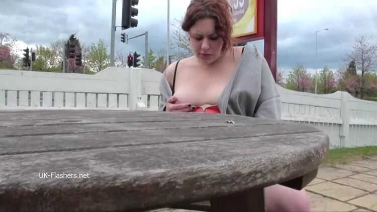 Isabel deans public flashing and outdoor voyeur masturbation of chubby …