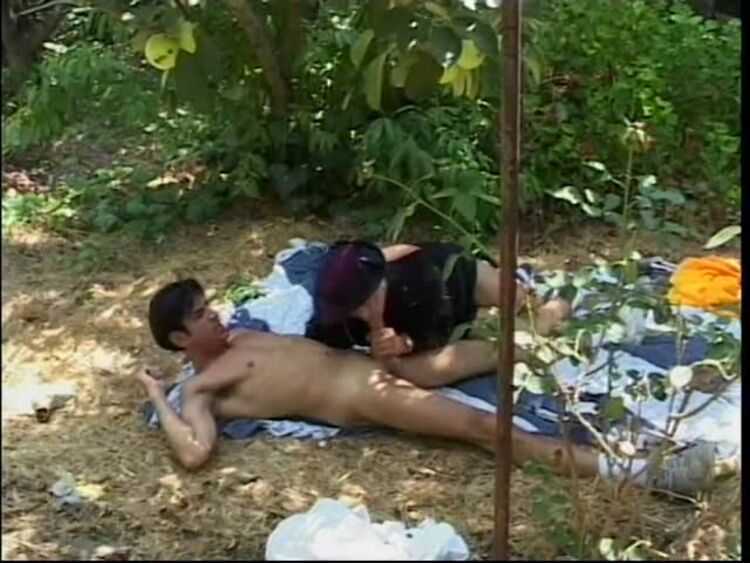 Sex crazed mature gets slammed from behind outdoors