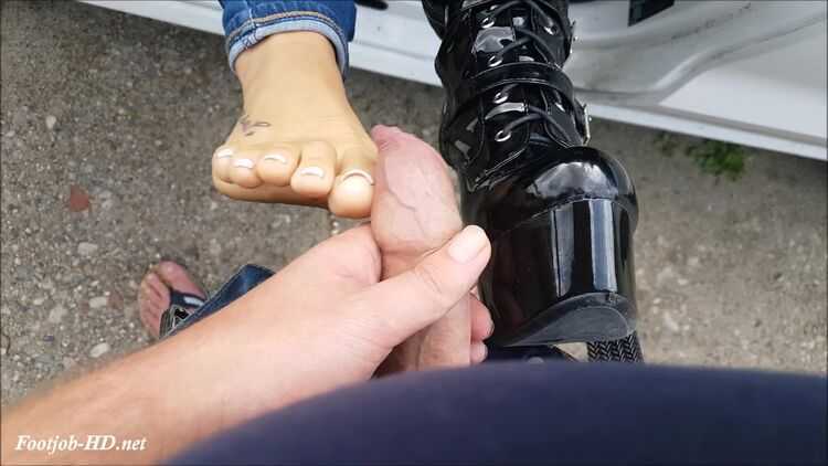 Outdoor Footjob in Lack Boots – Mariella Sun (MP4, FullHD, 1920×1080)