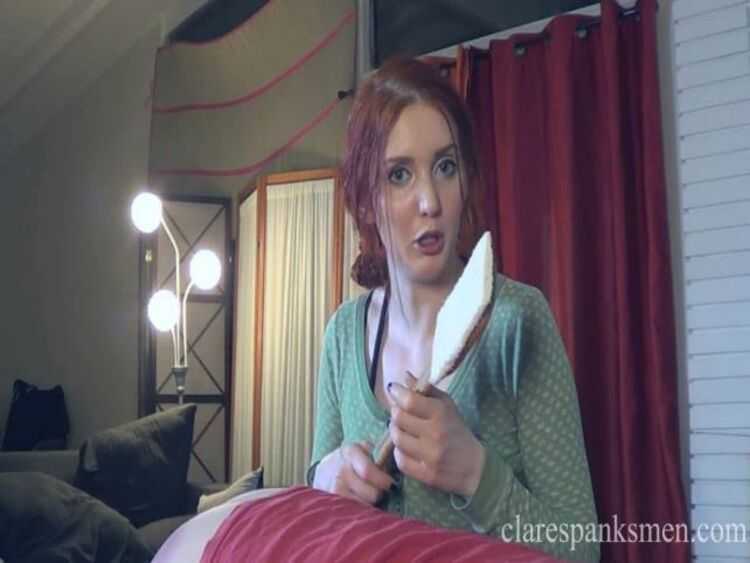 ClareSpanksMen - Wife Spanks Him Over Temp Job Day 1 - Femdom Spanking