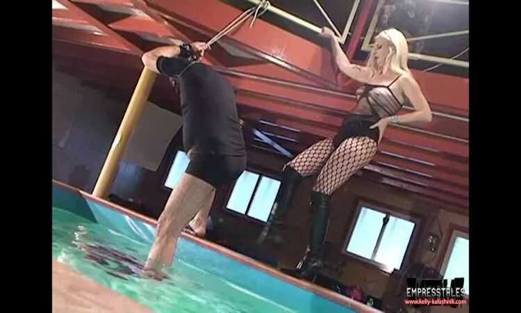 Kelly Kalashnik - Ballbusting By The Pool - Hot Femdom