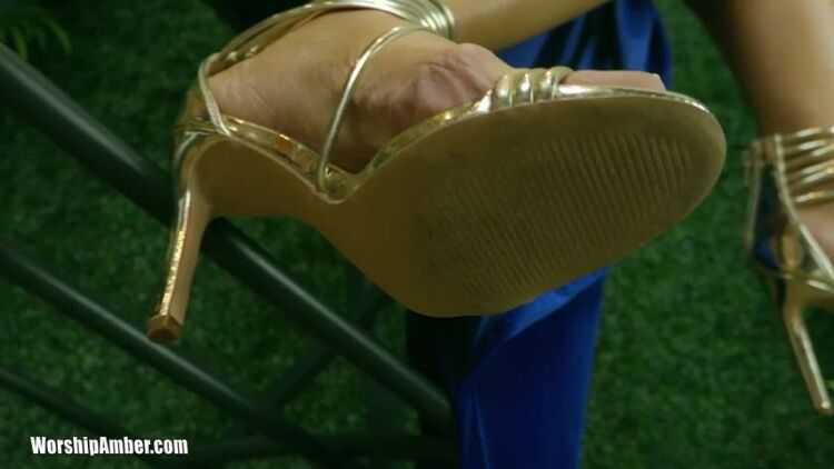 WorshipAmber - Gold Sandals - After Film Foot Boy (1080 HD) - Footworship