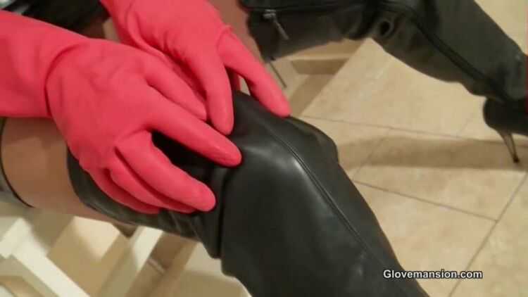 Glovemansion - Sensual pink glove masturbation - Fetish