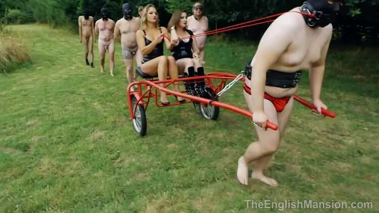 Femdom – The English Mansion – High Protocol Gala Pt2 – Racing and Whipping (Complete Movie)