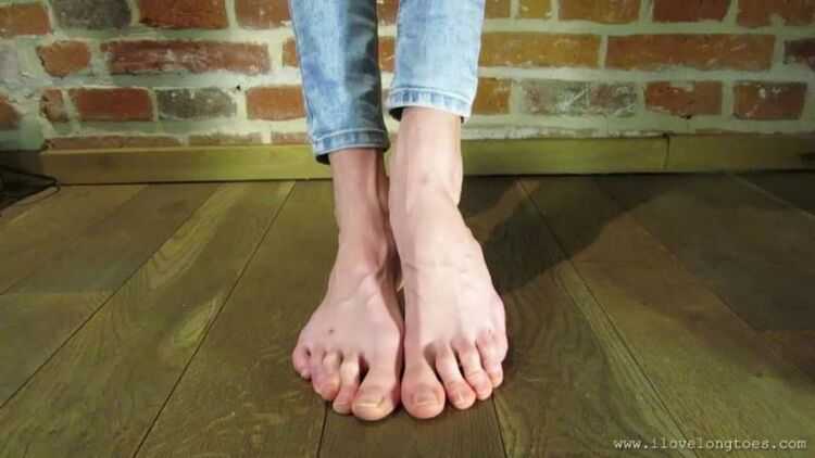 Bare long feet