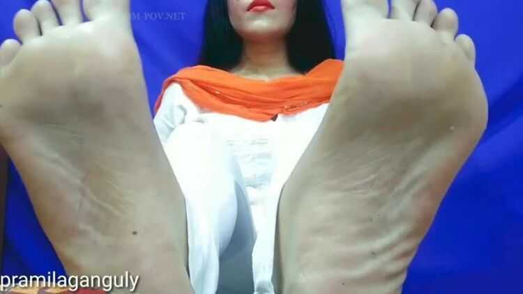 IndianPrincessPramilaGanguly - Indian Femdom Foot Worship & Foot Domination - Salwar Kameez Special - Footworship