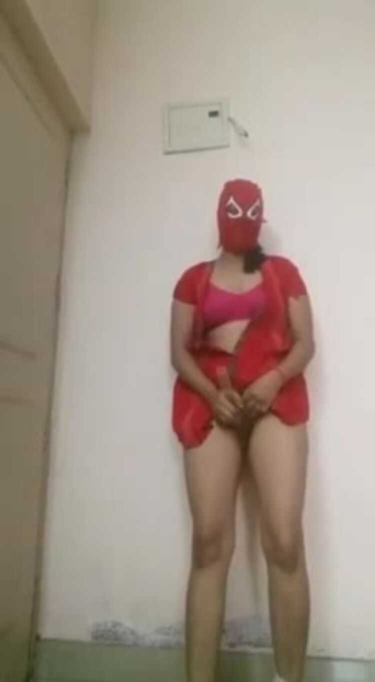 Indian Girl Stripping With Mask