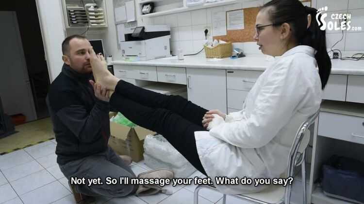 Czech Soles - Stalker worships big bare feet of one cute pharmacist