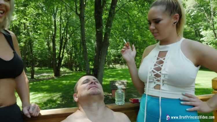 Brat Princess 2 - Becky, Natalya - Uses Male for Human Ashtray (4K) - Human Ashtray