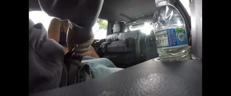 Boston interracial blowjob in car 1