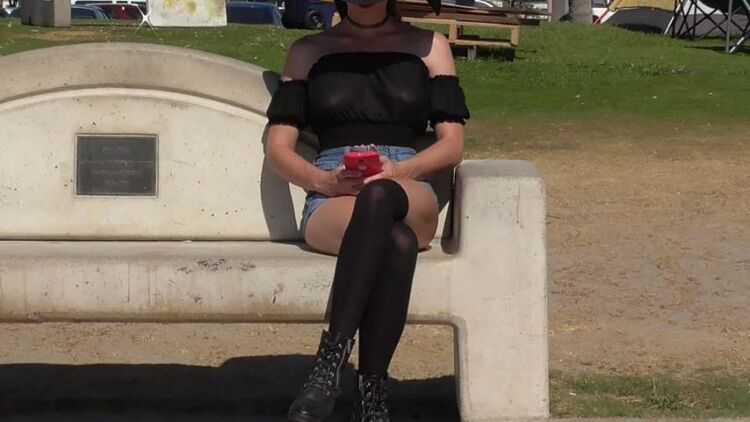 Shy Goth Exhibitionist – Bike Ride Sheer Top