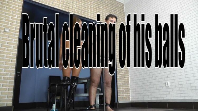 CruelMistresses: Mistress Amanda - Brutal Cleaning Of The Balls