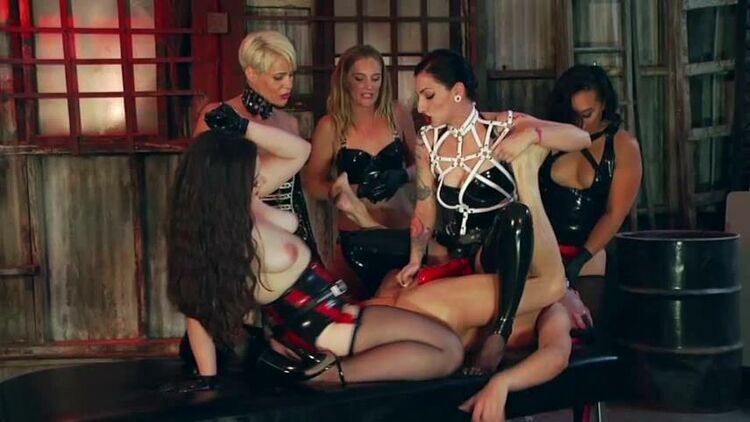 Next-Level Strap-On: Cybill Troy, Mona Wales, Domina Helena, Hunnah Hunt, Mistress Valentine - The Femdom Gangbang Of The Century