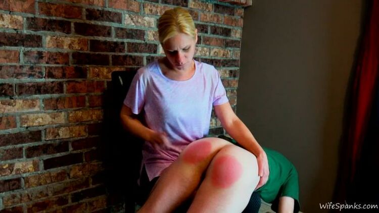 WifespanksClipStore: Hairbrush Spanking For A Bad Boy