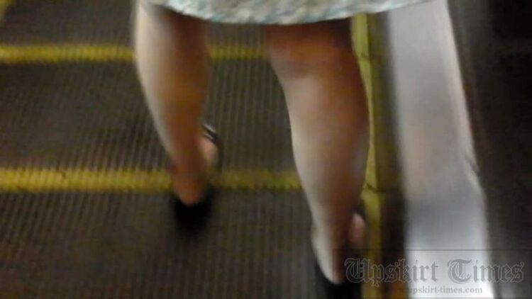 Upskirt-times.com- Ut 2473# Stunning girl in short blue dress. Our operator was lifting up her skirt few...