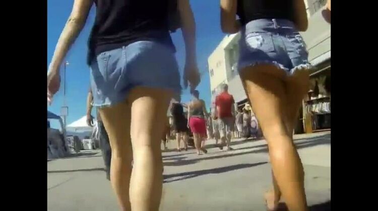 Youthful girls in very small shorts