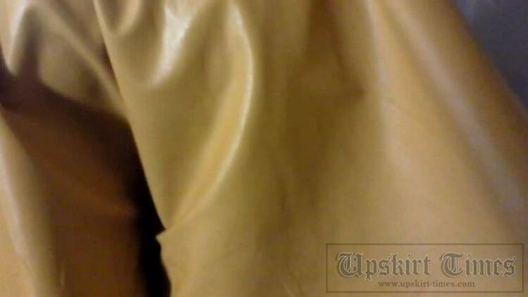 Upskirt-times.com- Ut 2709# Blonde girl in a brown leather skirt. Another wonderful model for making...