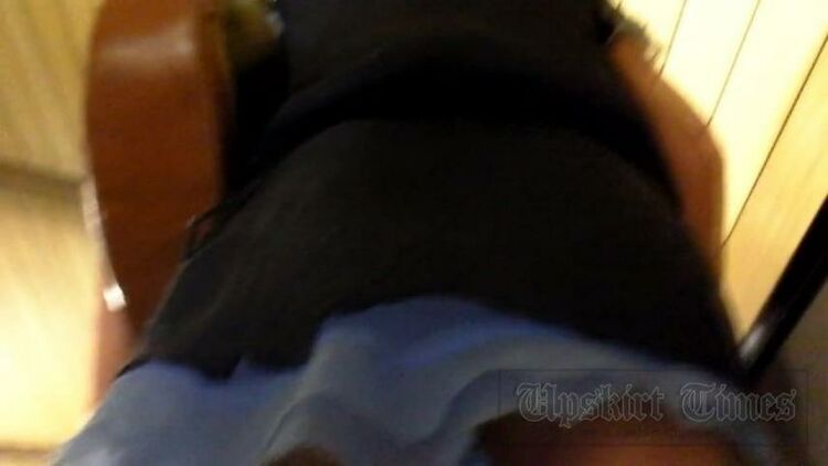 Upskirt-times.com- Ut 2806# Blonde in a short blue skirt. Our operator repeatedly lifted her skirt and...