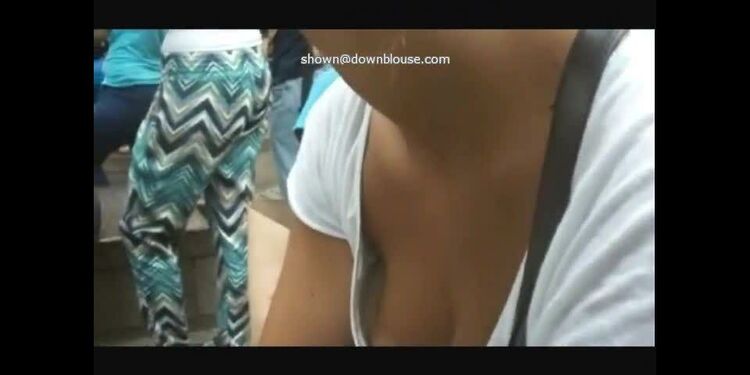 Very nice no bra downblouse