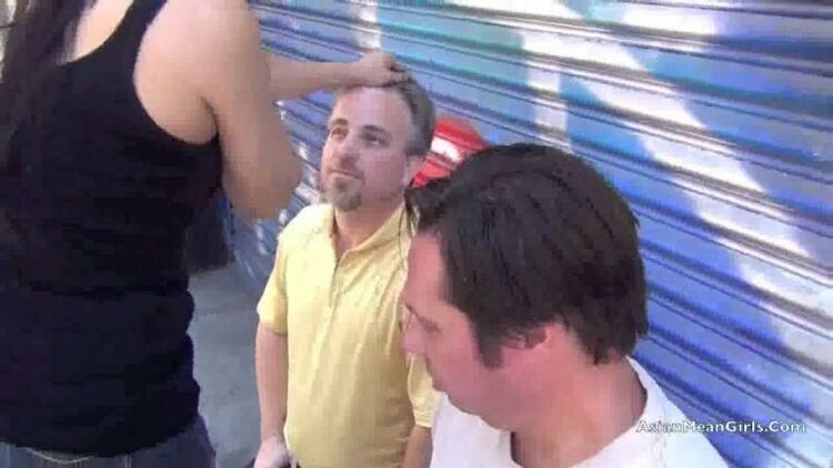 AsianMeanGirls: Ms. Miki - You Wanna Mess With Me - Goddess Miki With Sunglases Humiliates 2 Guys On The Street