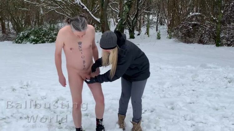 BallbustingWorldPpv: Snowballs 2021 - Ballbusted In The Snow By Nikki Whiplash