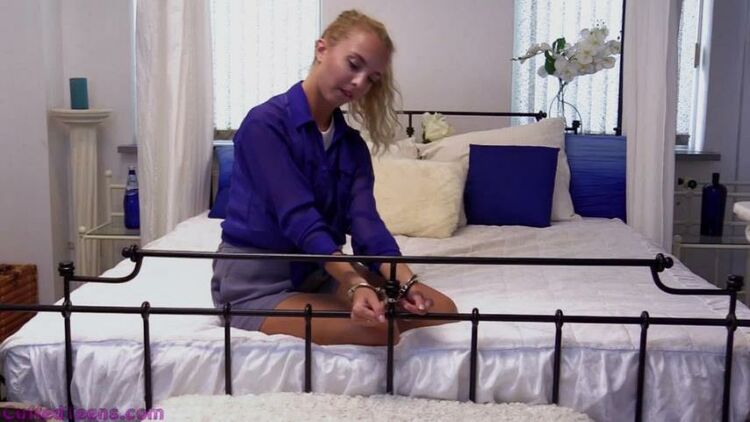 CuffedTeens: Alena Cuffed Herself To The Bed