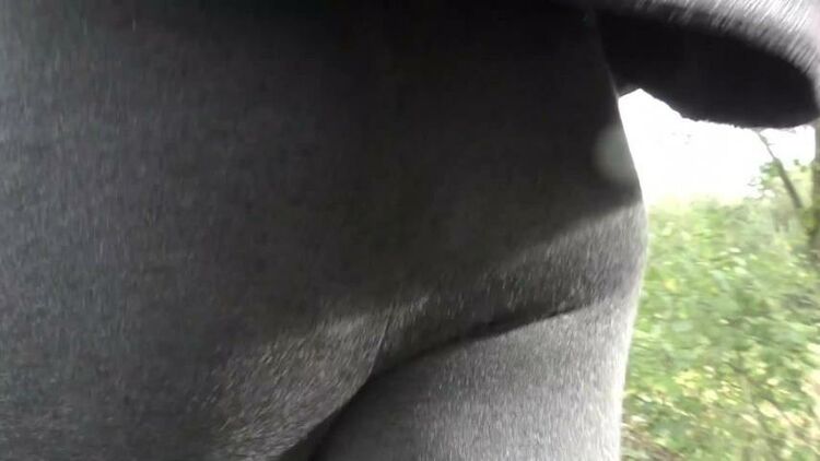 Ass play in car next walk without pant and play with ass outdoor