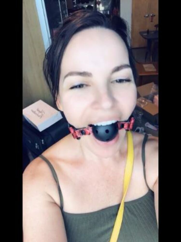 Onlyfans - Danadearmond - Ball gag spit to get your dick wet - 24-10-2018