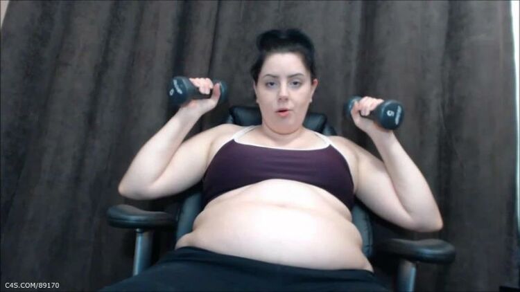 ManyVids - Booty4U - Lazy Fatty Does Arm Exercises